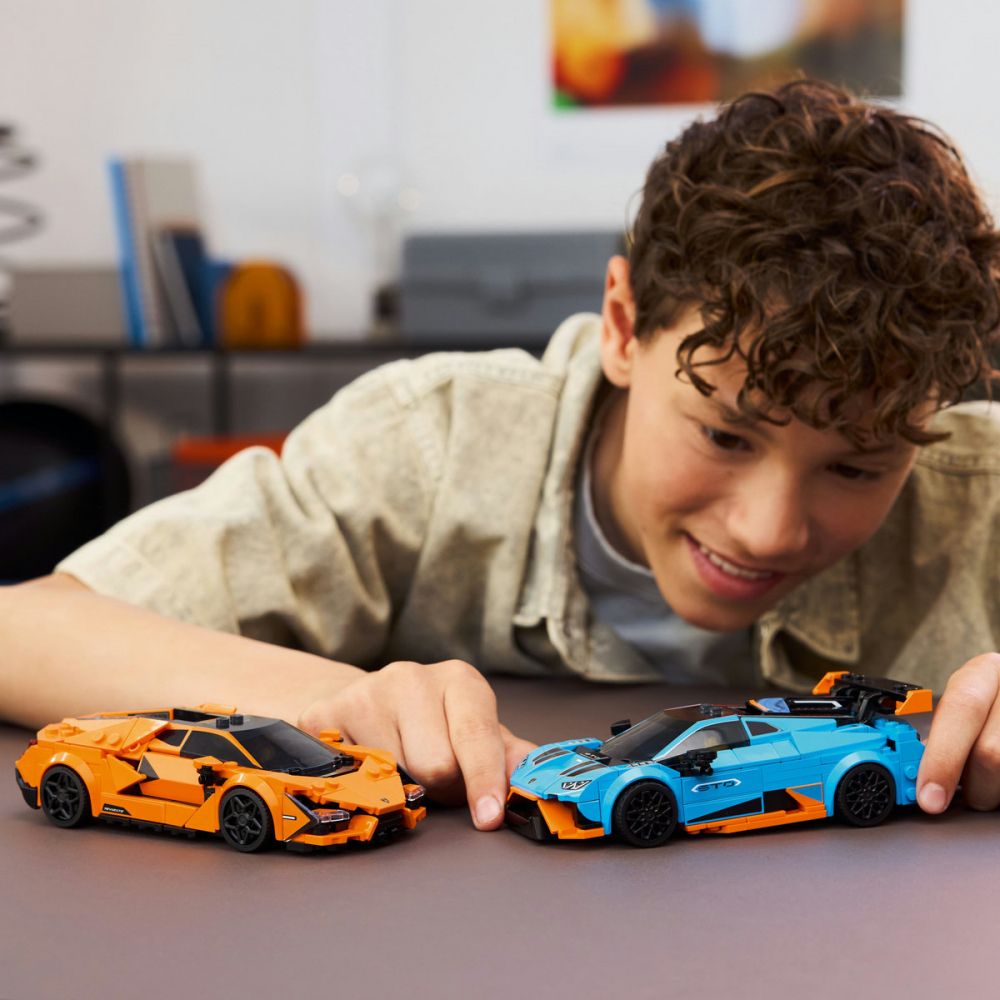  LEGO Speed Champions Lamborghini Revuelto si Huracán STO pentru copii cu varsta de 10 + ani [5]