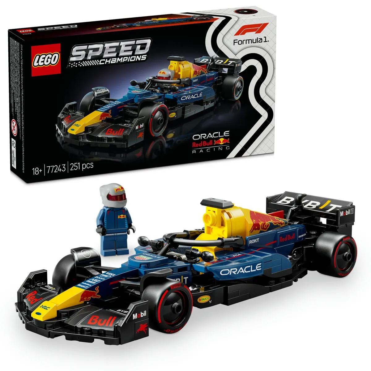 Lego speed champions masina de curse f1 oracle red bull racing 77243, varsta de la 14 ani la +15 ani [9]