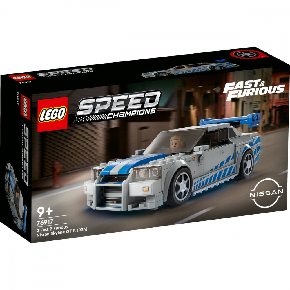 LEGO Speed Champions: 2 Fast 2 Furious Nissan Skyline 76917, 9 ani+, 319 piese, varsta de la 9 ani la +15 ani [10]