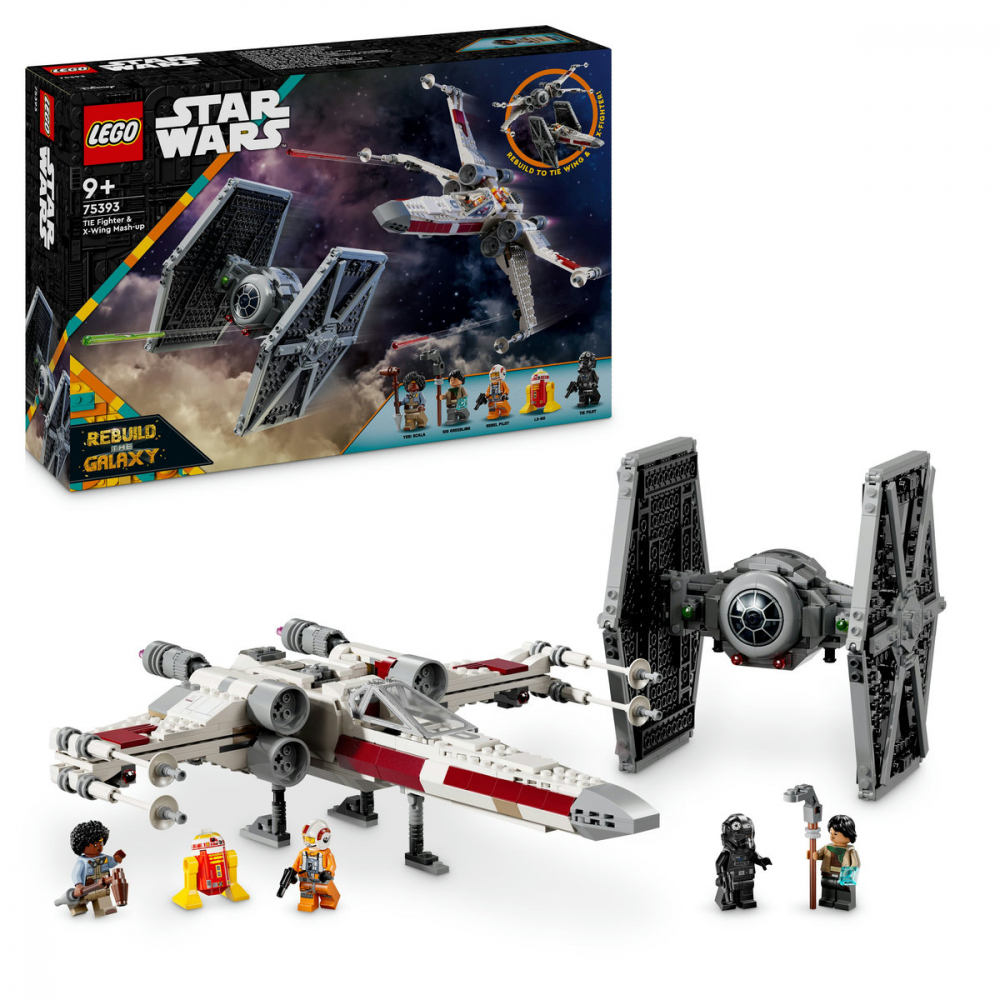 LEGO Star Wars: Hibrid TIE Fighter si X-Wing 75393, 9 ani+, 1058 piese, varsta de la 9 ani la 14 ani [1]
