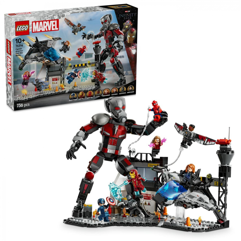 Lego super heroes batalia din captain america: civil war 76314, varsta de la 10 ani la 13 ani [3]