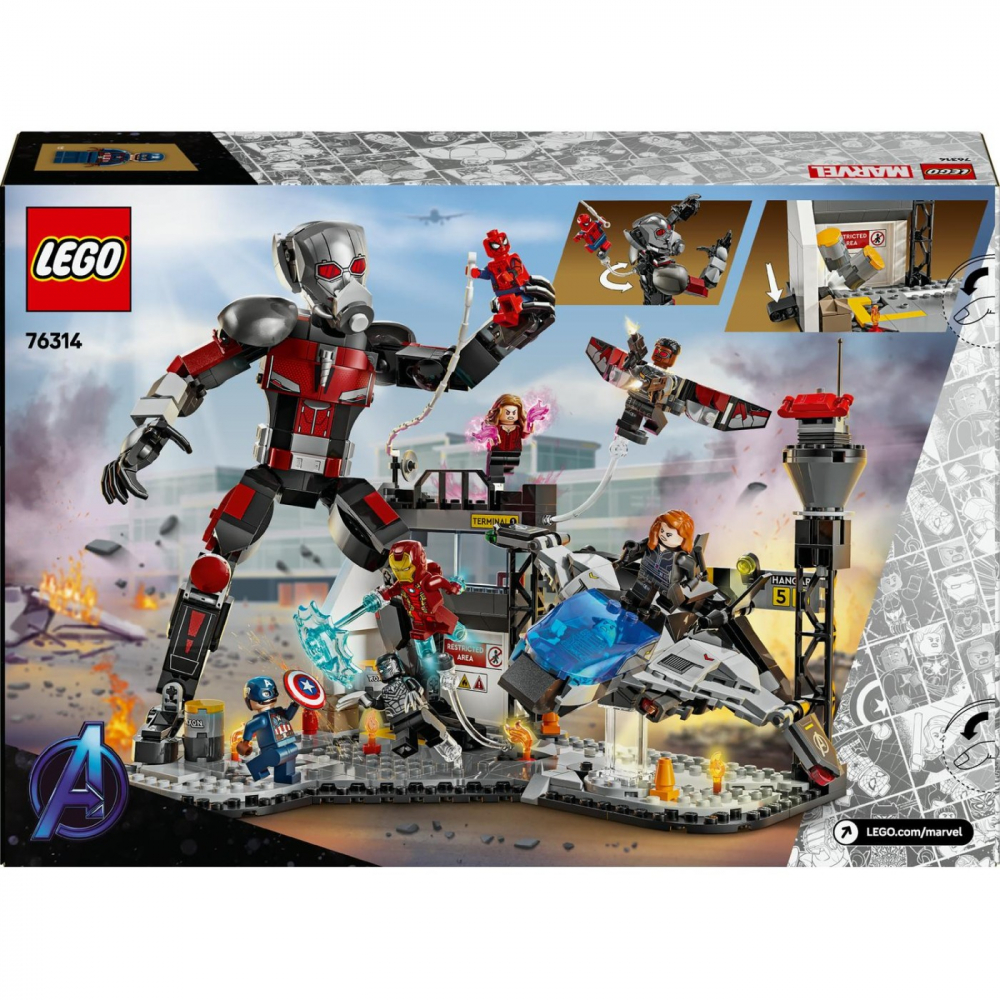 Lego super heroes batalia din captain america: civil war 76314, varsta de la 10 ani la 13 ani [1]