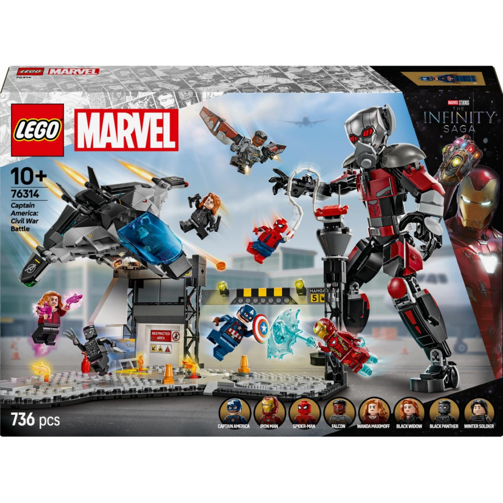 Lego super heroes batalia din captain america: civil war 76314, varsta de la 10 ani la 13 ani [2]