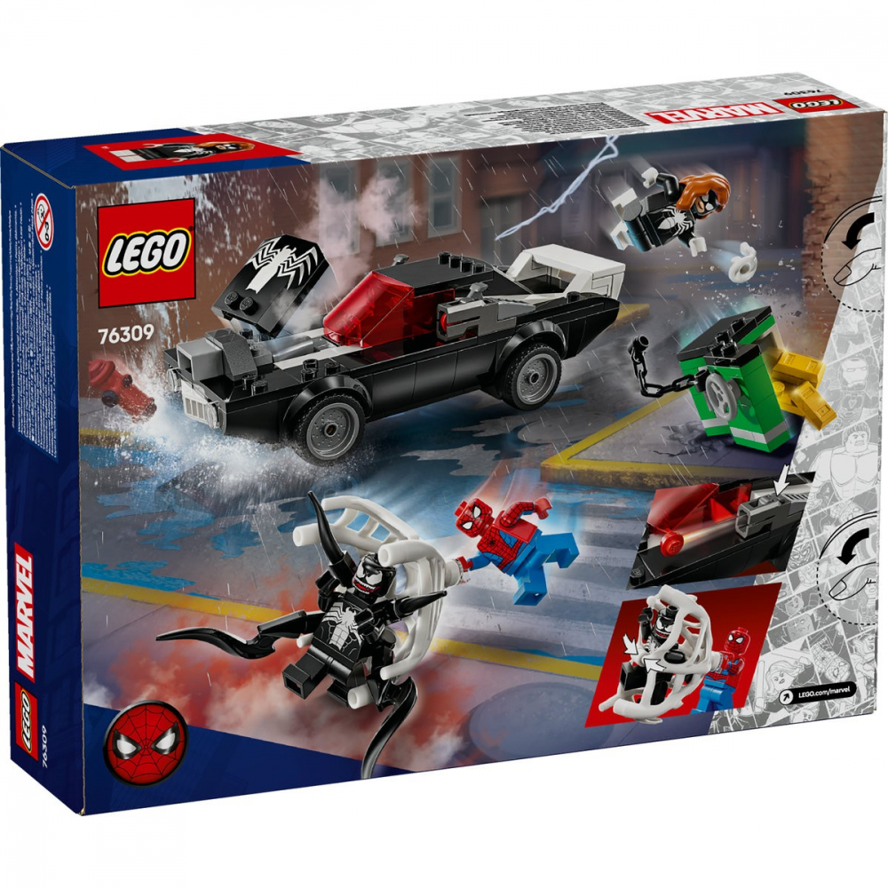 Lego super heroes omul paianjen vs. masina fortoasa a lui venom 76309, varsta de la 7 ani la 9 ani [8]