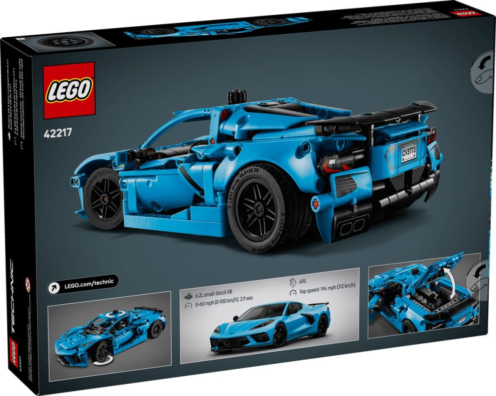 Lego technic chevrolet corvette stingray albastru 42217 copii varsta 9 ani - +15 ani [2]