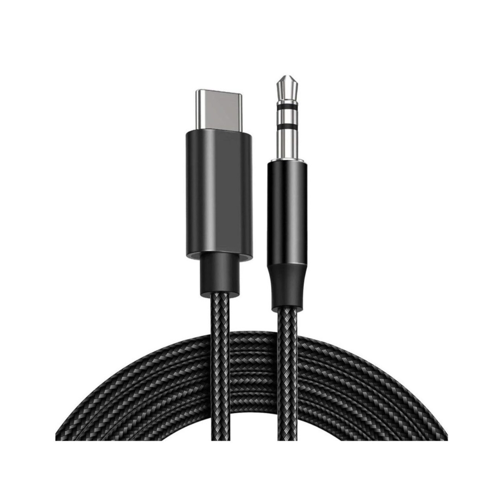 Lemontti Cablu Audio Bending Aluminum Type-C la Jack 3.5mm, 1m, Negru [2]