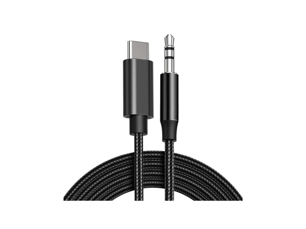 Lemontti Cablu Audio Bending Aluminum Type-C la Jack 3.5mm, 1m, Negru [1]