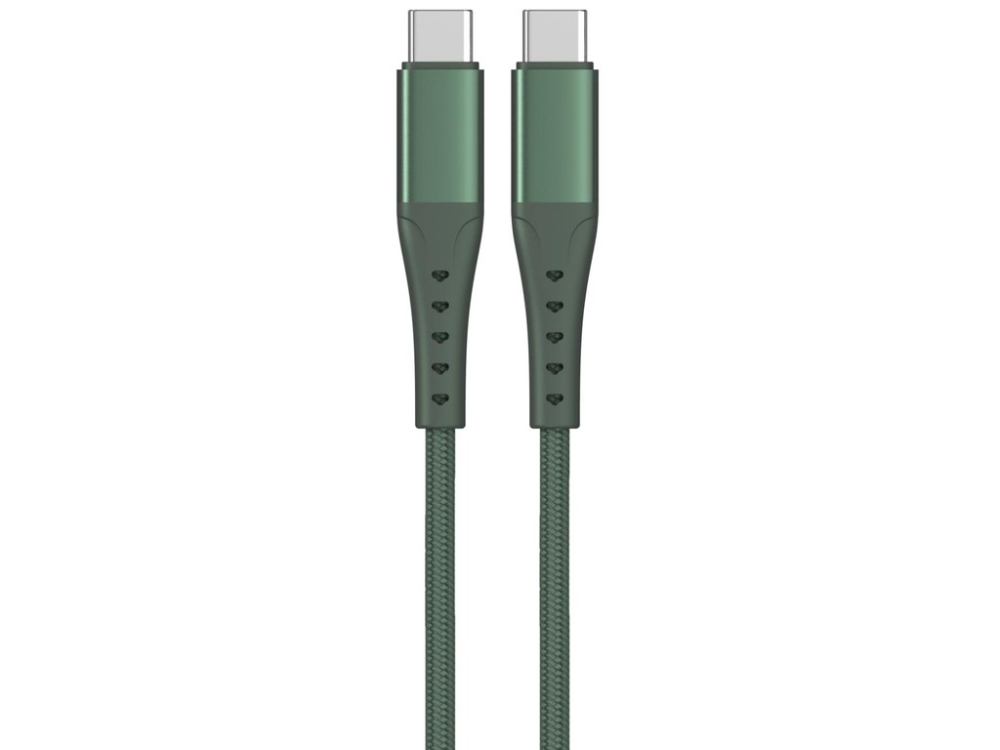 Lemontti Cablu Bending Aluminum Fast Charge Type-C la Type-C, PD 65W, 1.2m, Verde [1]
