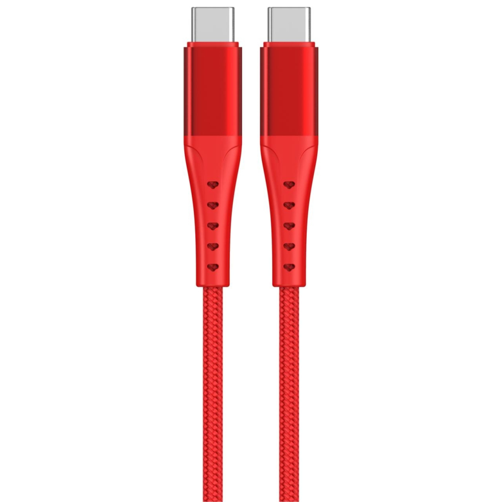 Lemontti Cablu Bending Aluminum Type-C la Type-C, Fast Charge, PD 60W, 1.2m, Rosu [2]