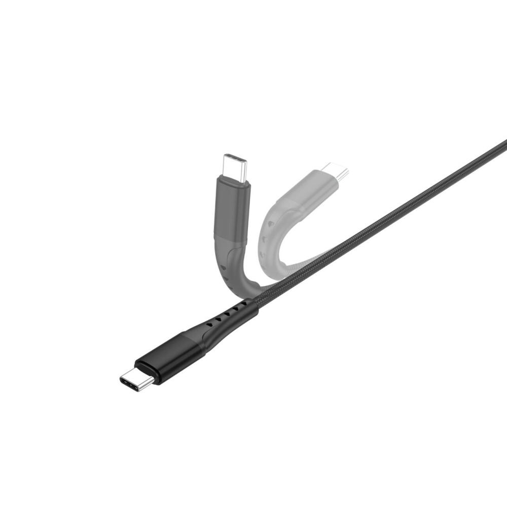 Lemontti Cablu Bending Aluminum USB-A la Type-C, Fast Charge, 1.5m, Negru [6]