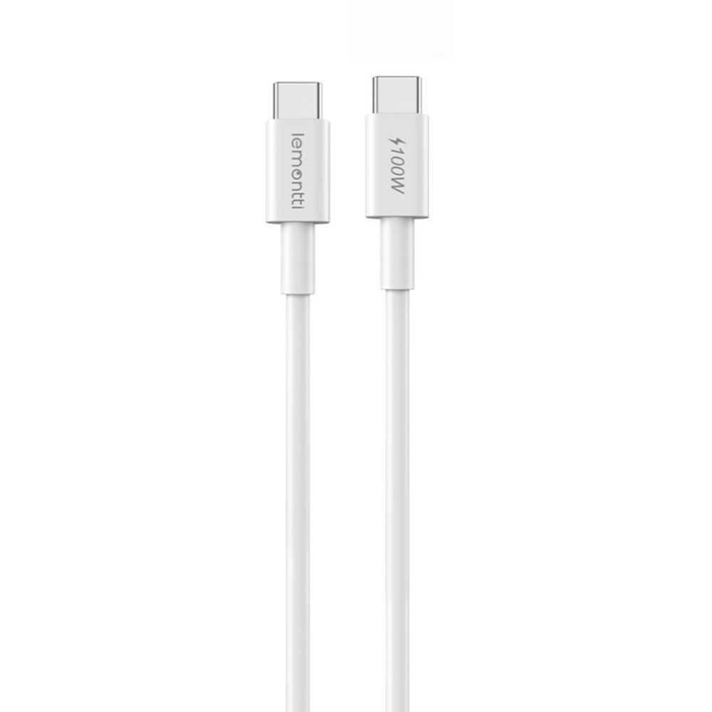 Lemontti Cablu Fast Charge Type-C la Type-C, PD, 100W, 1.2m, Alb [4]