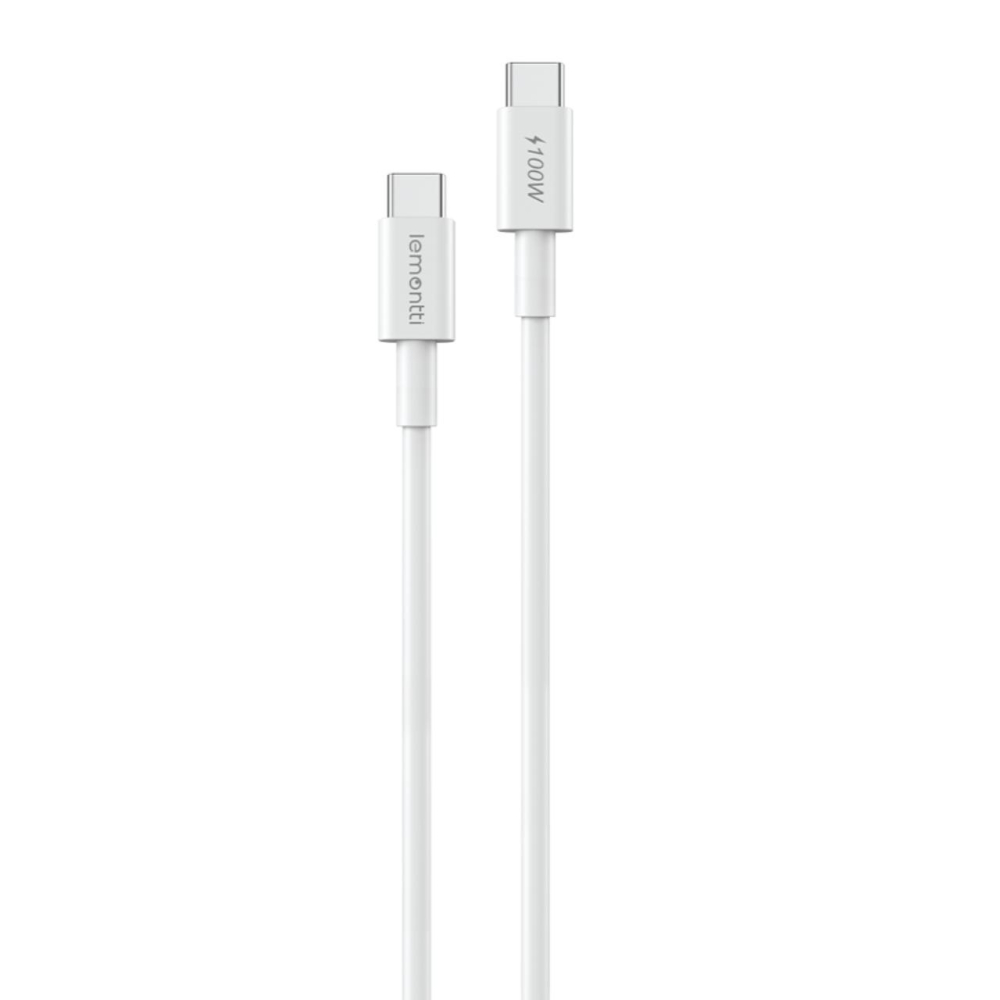 Lemontti Cablu Fast Charge Type-C la Type-C, PD, 100W, 1.2m, Alb [7]