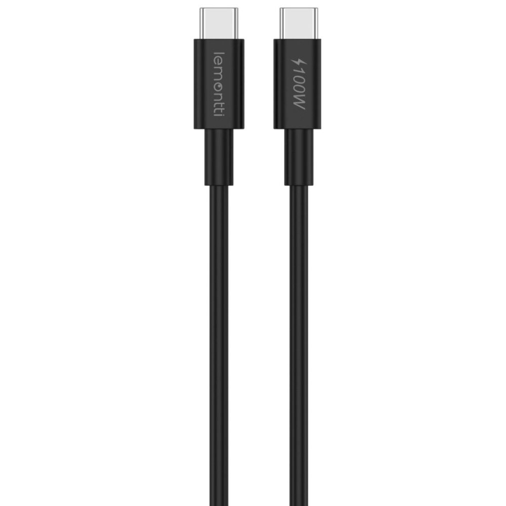 Lemontti Cablu Fast Charge Type-C la Type-C, PD, 100W, 2m, Negru [2]