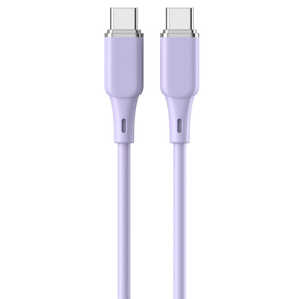 Lemontti Cablu Liquid Silicon Type-C la Type-C, Fast Charge, PD 60W, 1.2m, Mov [5]