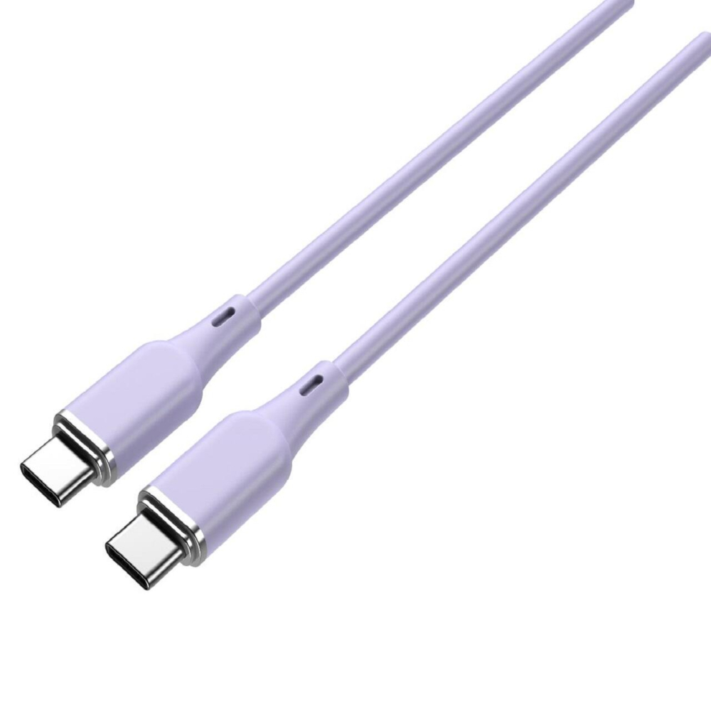 Lemontti Cablu Liquid Silicon Type-C la Type-C, Fast Charge, PD 60W, 1.2m, Mov [4]