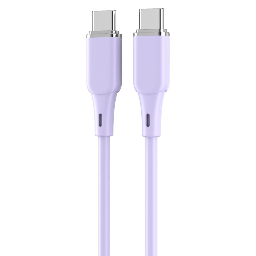 Lemontti Cablu Liquid Silicon Type-C la Type-C, Fast Charge, PD 60W, 1.2m, Mov [2]