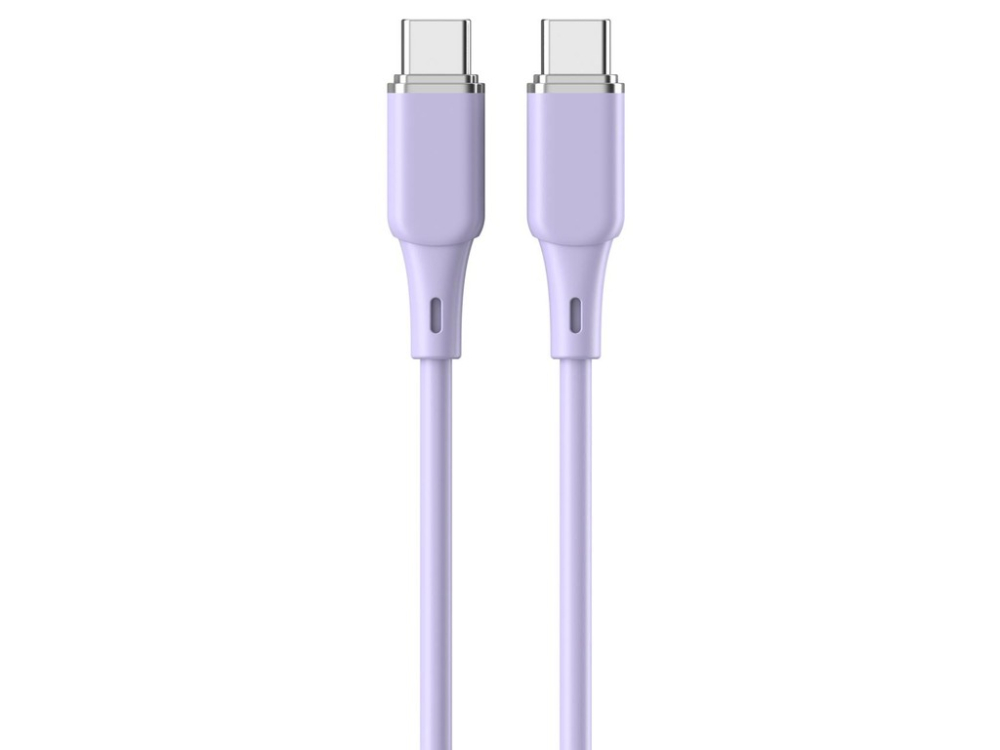 Lemontti Cablu Liquid Silicon Type-C la Type-C, Fast Charge, PD 60W, 1.2m, Mov [1]