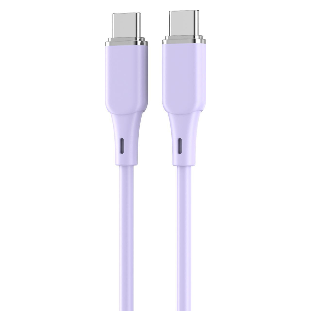 Lemontti Cablu Liquid Silicon Type-C la Type-C, Fast Charge, PD 60W, 1.2m, Mov [2]