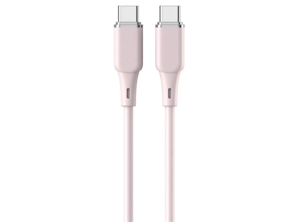 Lemontti Cablu Liquid SiliconType-C la Type-C, Fast Charge, 60W, 1.2m, Roz [1]
