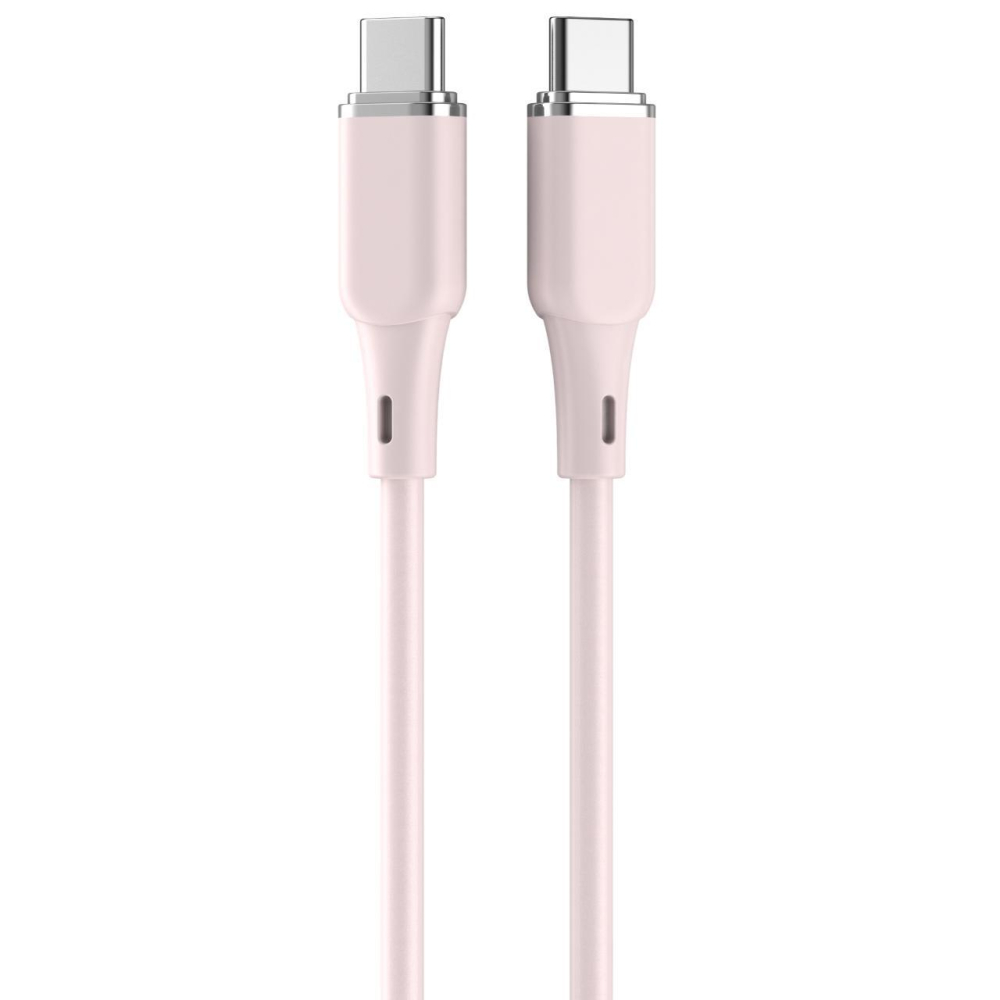 Lemontti Cablu Liquid SiliconType-C la Type-C, Fast Charge, 60W, 1.2m, Roz [2]