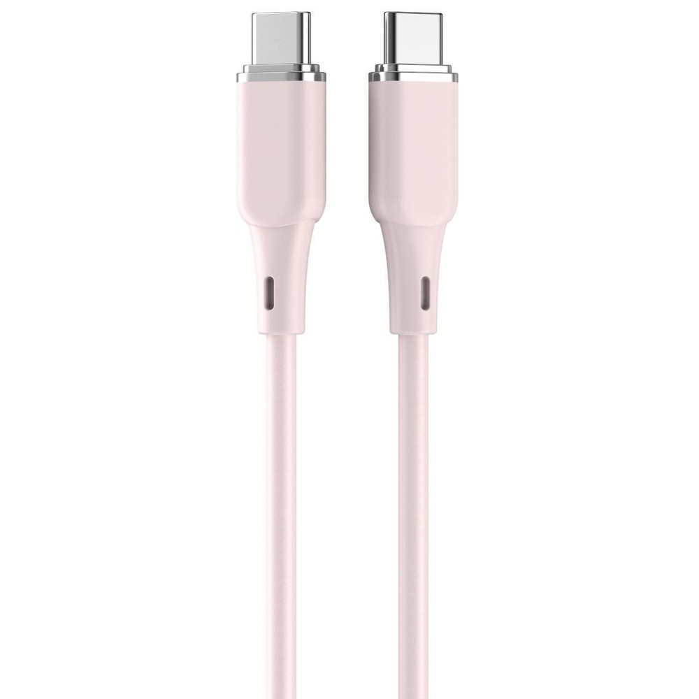 Lemontti Cablu Liquid SiliconType-C la Type-C, Fast Charge, 60W, 1.2m, Roz [3]