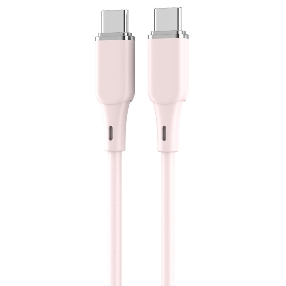 Lemontti Cablu Liquid SiliconType-C la Type-C, Fast Charge, 60W, 1.2m, Roz [1]