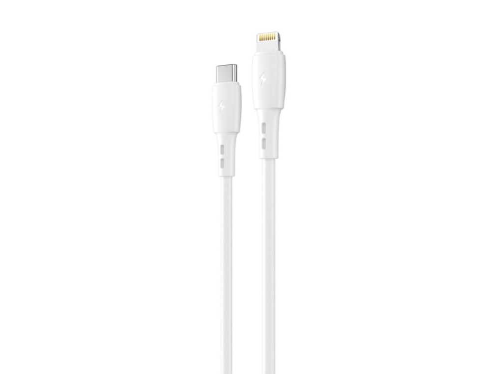 Lemontti Cablu Wind Fast Charge Type-C la tip Lightning, PD 30W, 1.2m, Alb [1]