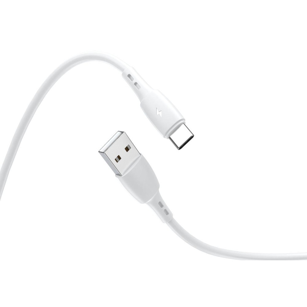 Lemontti Cablu Wind Fast Charge USB-A la Type-C, 1.2m, Alb [3]