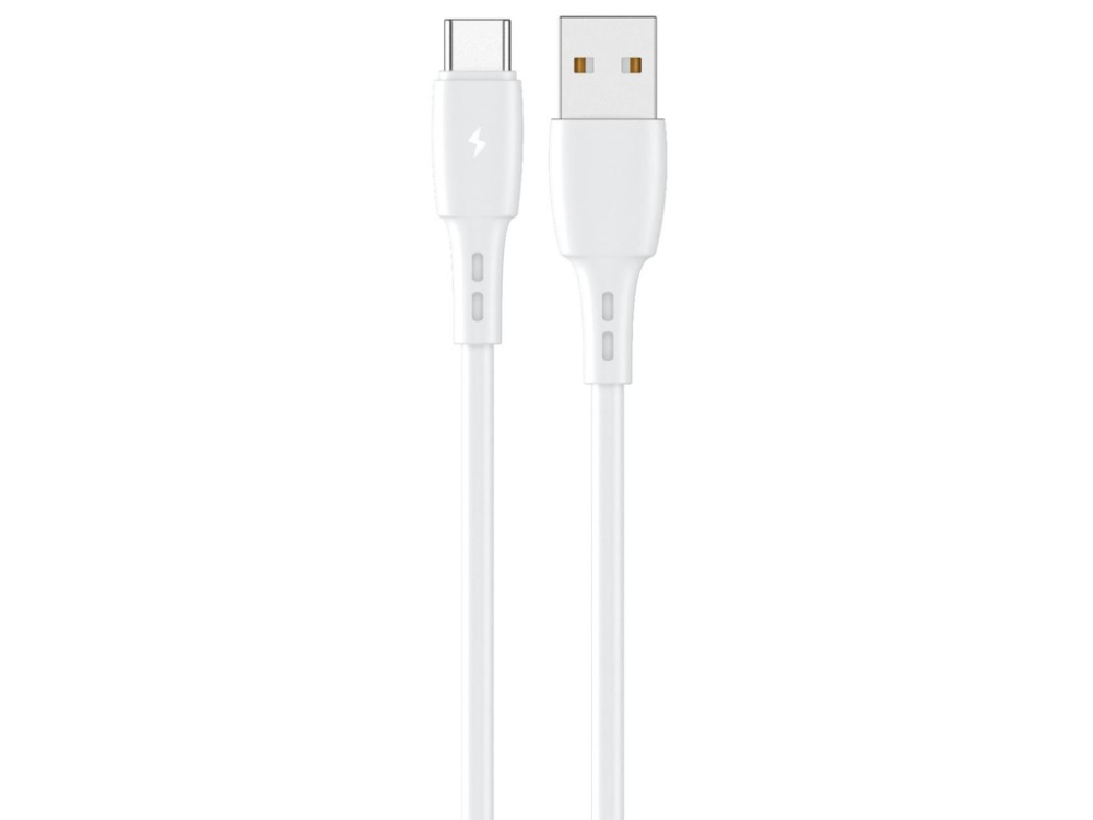 Lemontti Cablu Wind Fast Charge USB-A la Type-C, 1.2m, Alb [1]