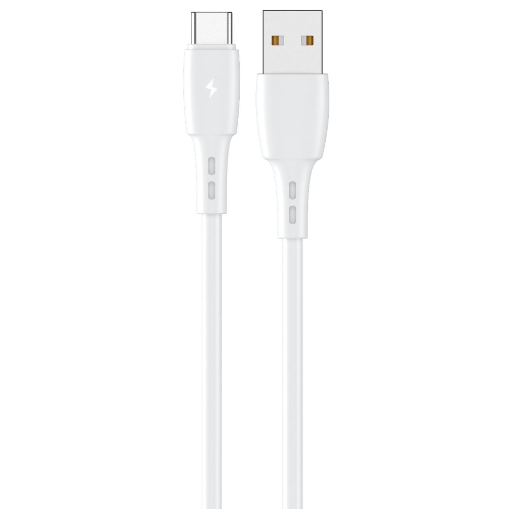 Lemontti Cablu Wind Fast Charge USB-A la Type-C, 1.2m, Alb [5]