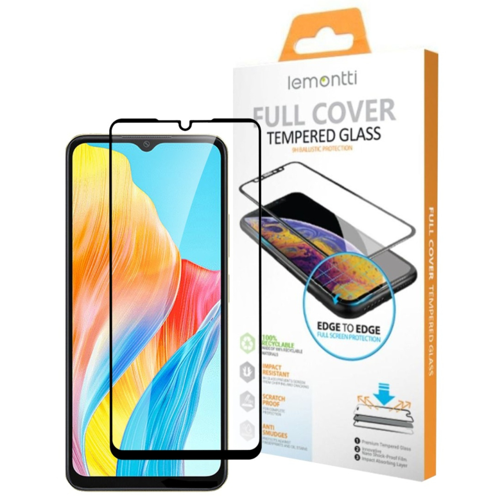 Lemontti Folie Sticla Full Fit Oppo A38 4G Negru [5]