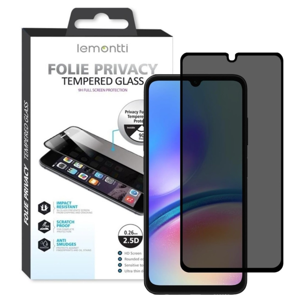 Lemontti Folie Sticla Privacy Full Fit Samsung Galaxy A05s Negru [5]