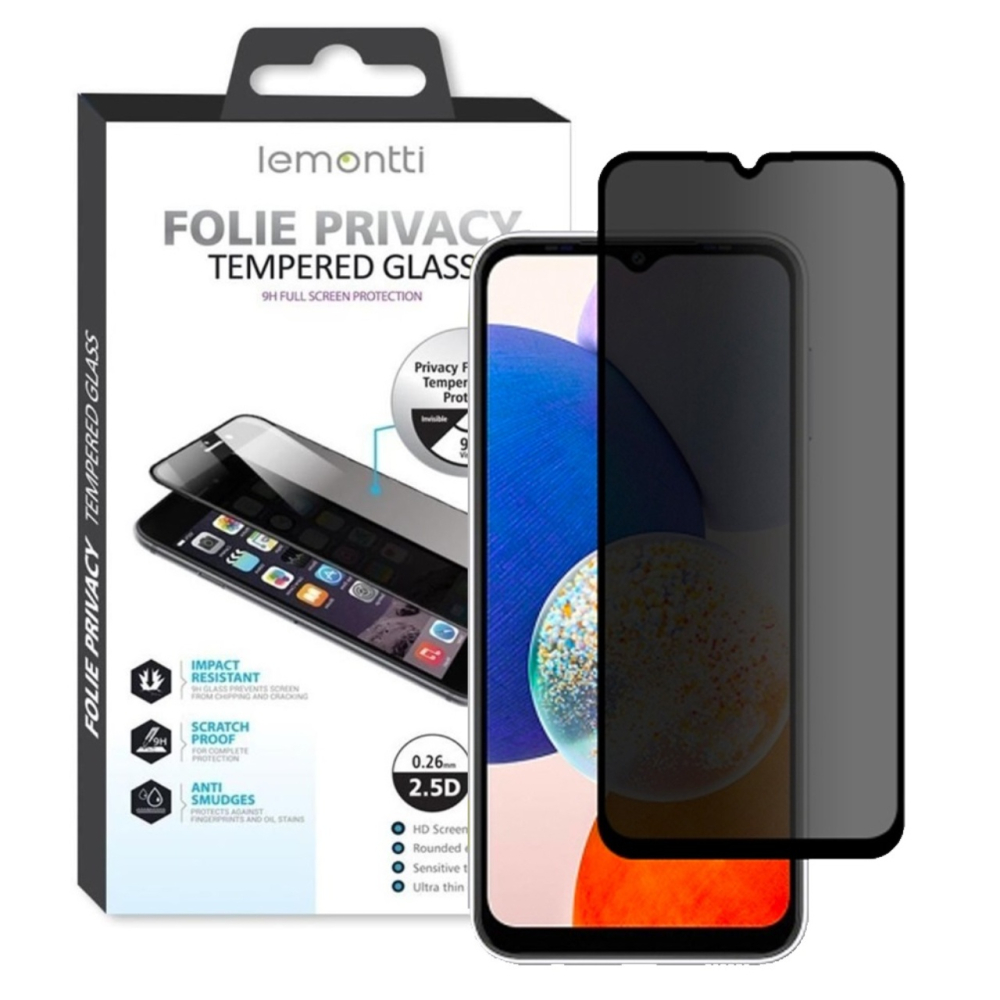 Lemontti Folie Sticla Privacy Full Fit Samsung Galaxy A14 5G Negru [4]