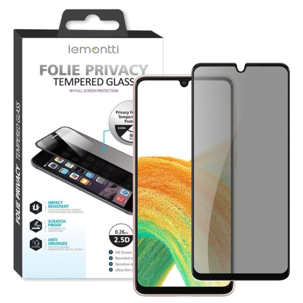 Lemontti Folie Sticla Privacy Full Fit Samsung Galaxy A25 5G Negru [6]