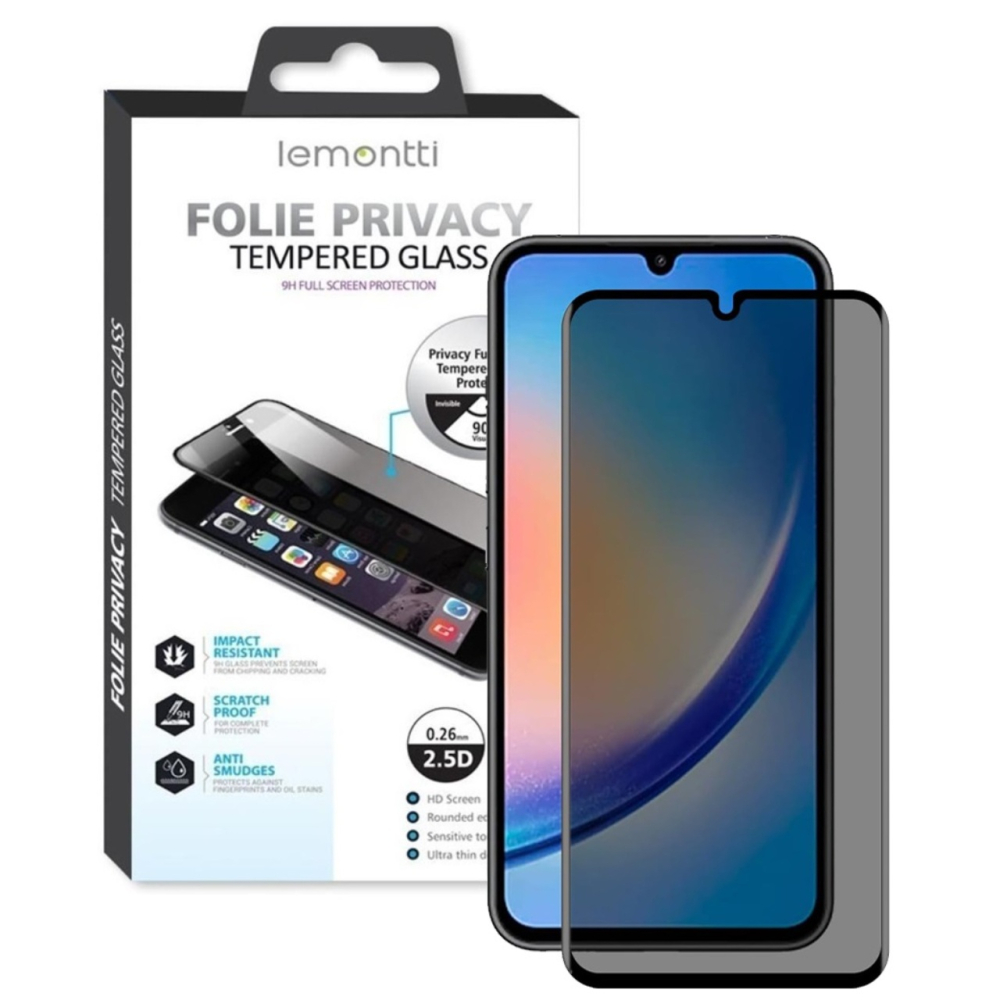 Lemontti Folie Sticla Privacy Full Fit Samsung Galaxy A34 5G Negru [5]