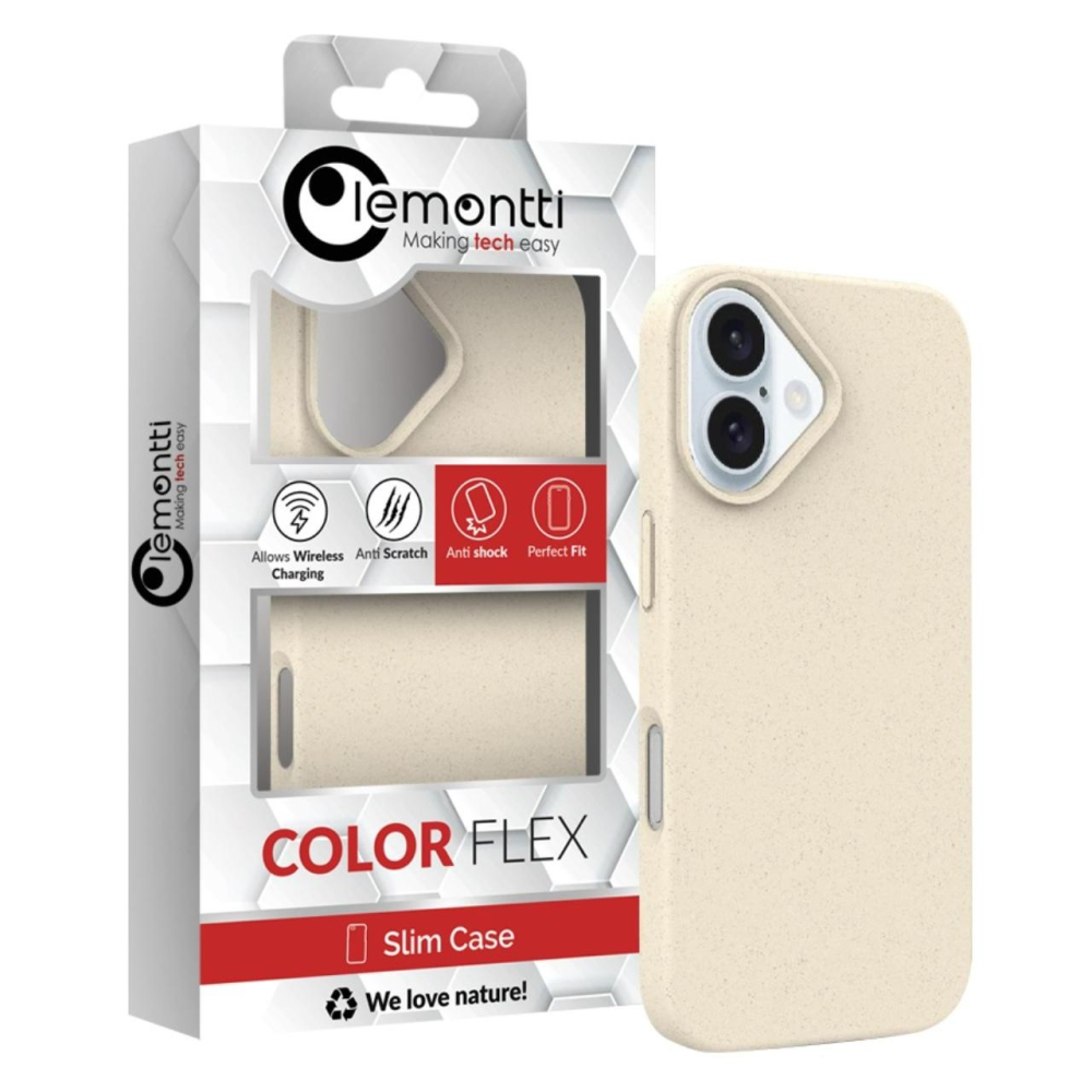 Lemontti Husa Biodegradabila  Multiple Color Wheat MagSafe iPhone 16 Bej [2]