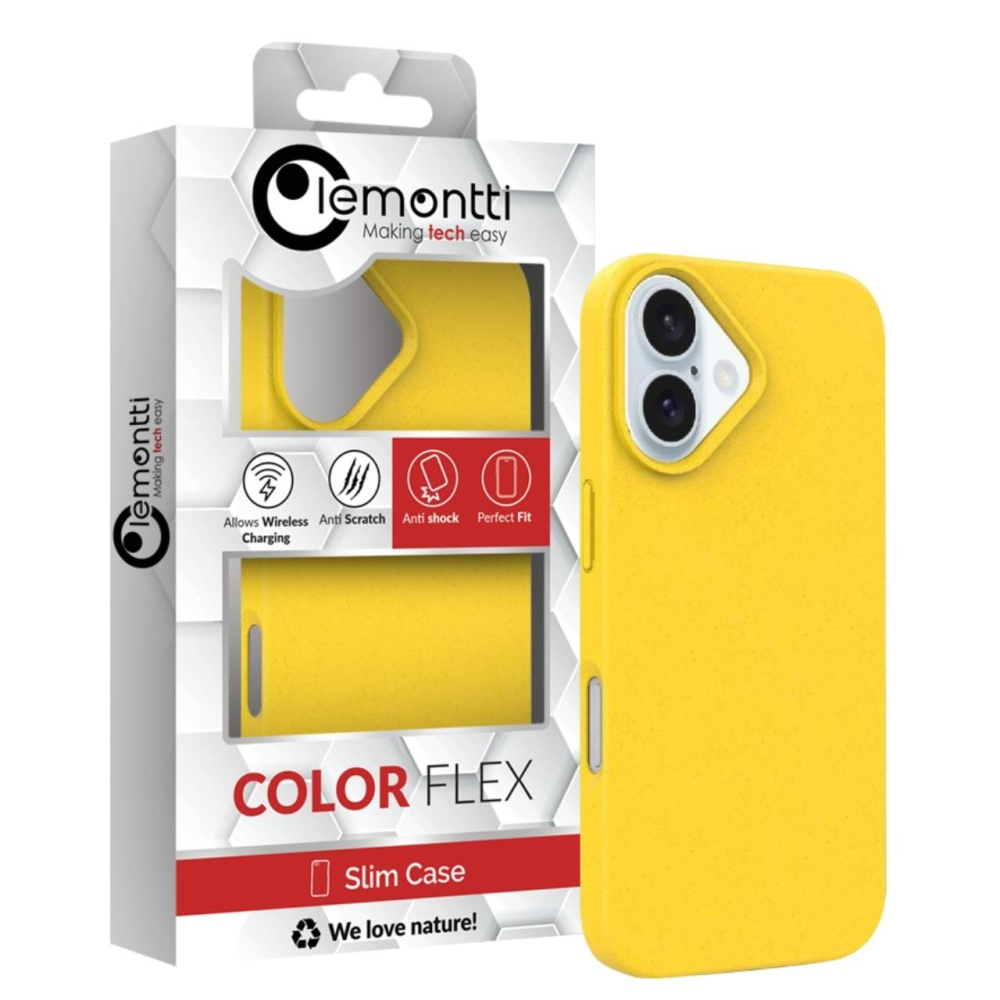 Lemontti Husa Biodegradabila Multiple Color Wheat MagSafe iPhone 16 Galben [3]