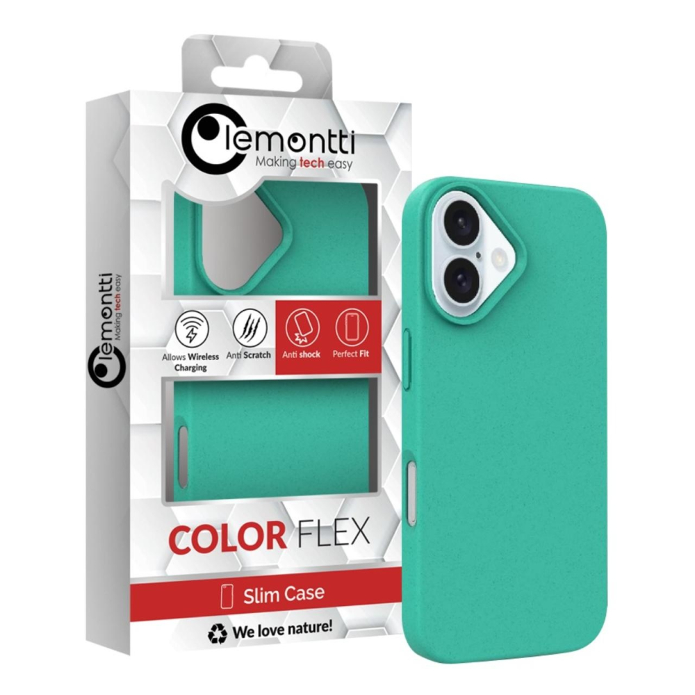 Lemontti Husa Biodegradabila Multiple Color Wheat MagSafe iPhone 16 Verde [2]