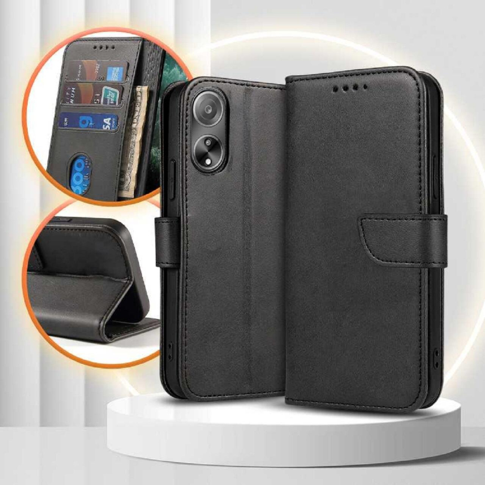 Lemontti Husa Book Magnetic Wallet Oppo A98 Negru [4]