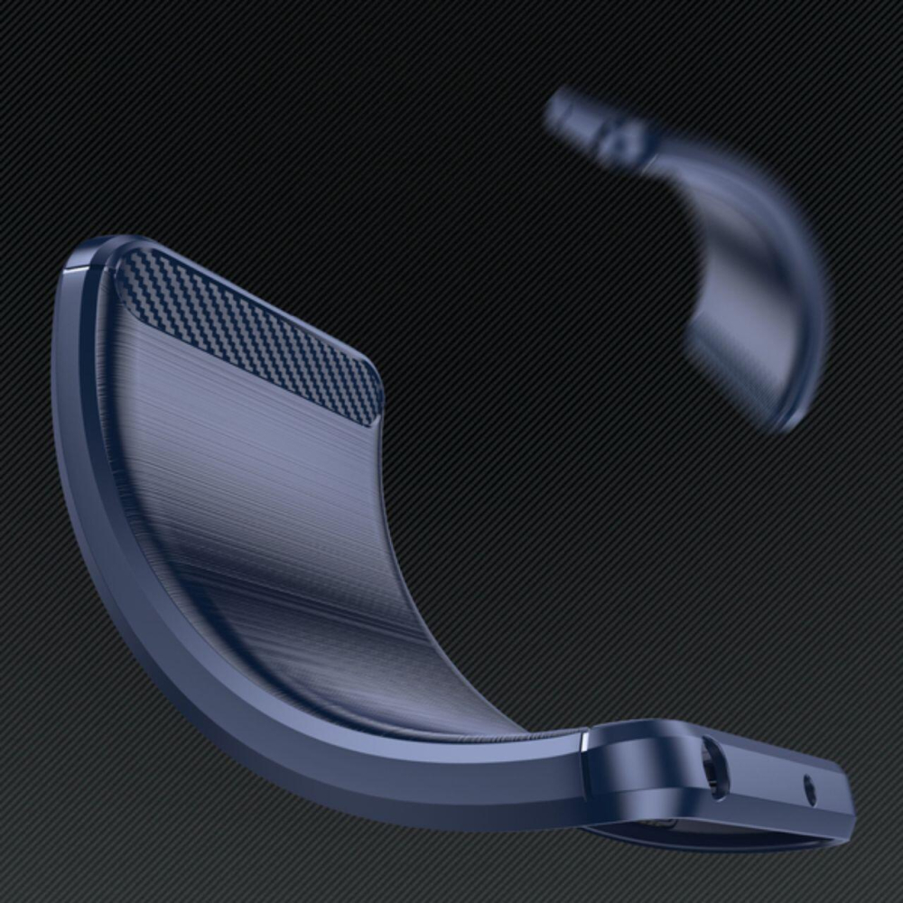 Lemontti Husa Carbon Case Flexible iPhone 14 Pro Albastru [3]
