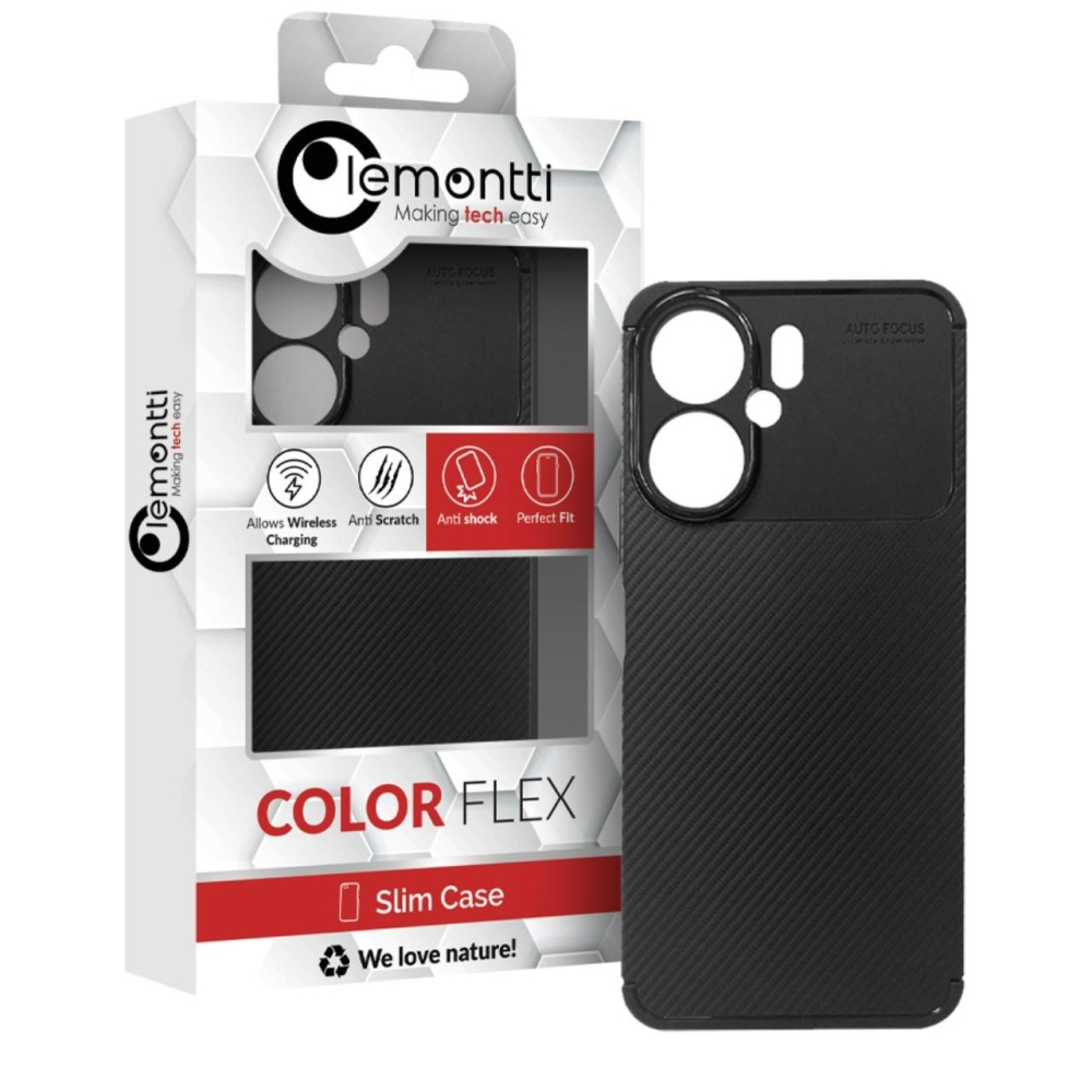 Lemontti Husa Carbon Case Flexible Xiaomi Redmi 13C 4G / 13C 5G / Poco M6 / C65 Negru [3]