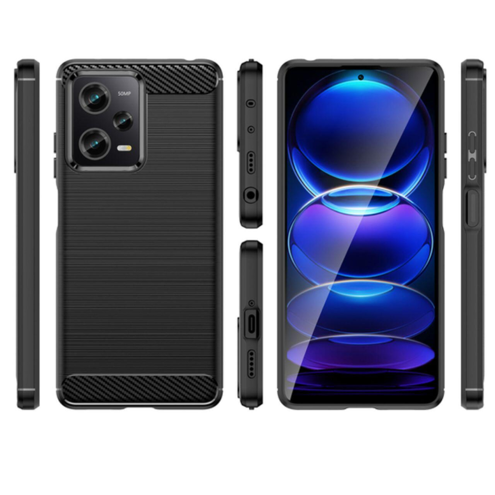 Lemontti Husa Carbon Case Flexible Xiaomi Redmi Note 12 Pro / Poco X5 Pro 5G Negru [2]