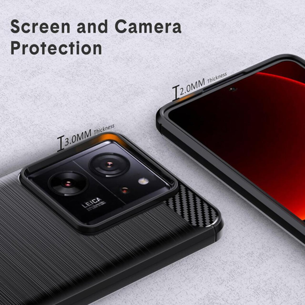 Lemontti Husa Carbon Xiaomi 13T Pro Negru [2]