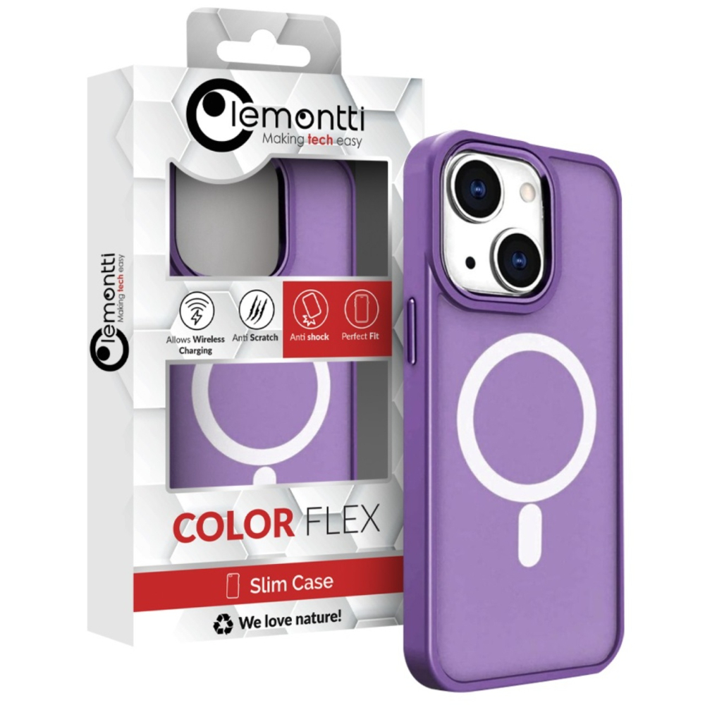 Lemontti Husa Color Matte MagSafe iPhone 15 Mov [2]
