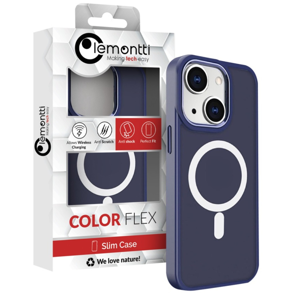 Lemontti Husa Color Matte MagSafe iPhone 15 Plus Albastru [2]