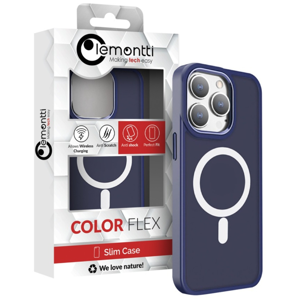 Lemontti Husa Color Matte MagSafe iPhone 15 Pro Max Albastru [2]