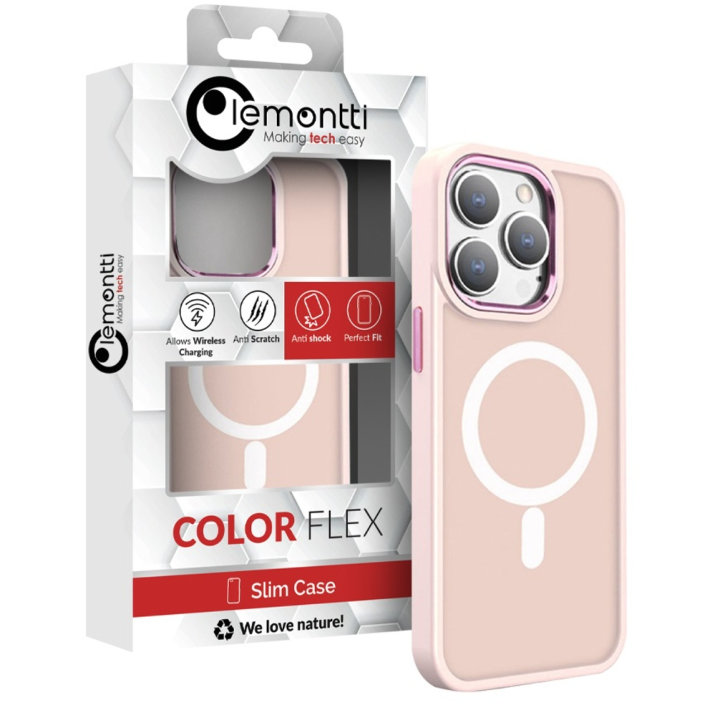 Lemontti Husa Color Matte MagSafe iPhone 15 Pro Max Roz [2]
