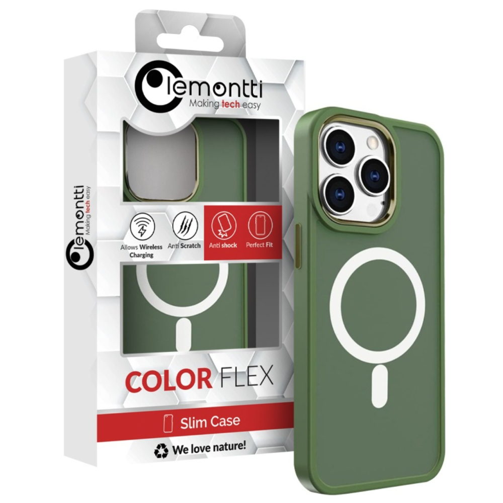 Lemontti Husa Color Matte MagSafe iPhone 15 Pro Max Verde [2]