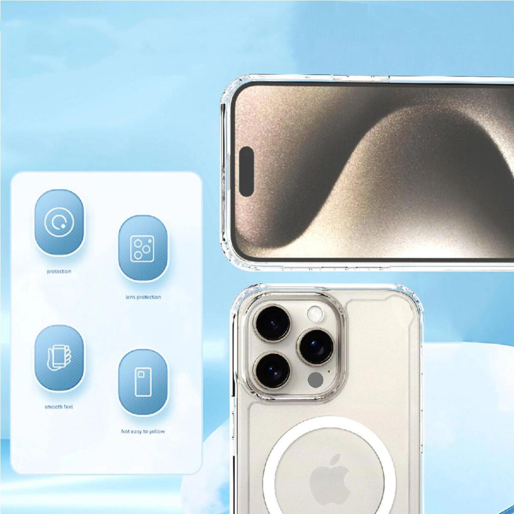 Lemontti Husa Corner MagSafe iPhone 16 Pro Transparent [5]