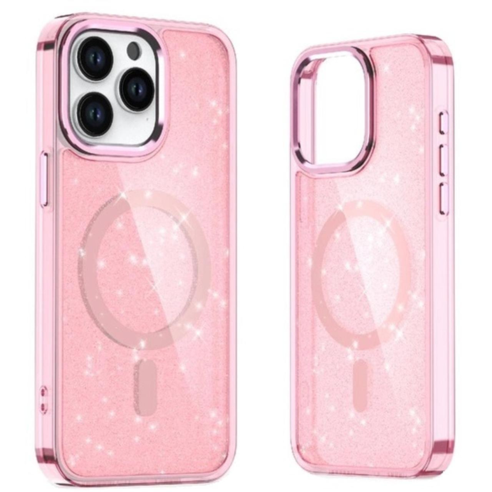 Lemontti Husa Glitter MagSafe iPhone 16 Pro Max Roz [8]